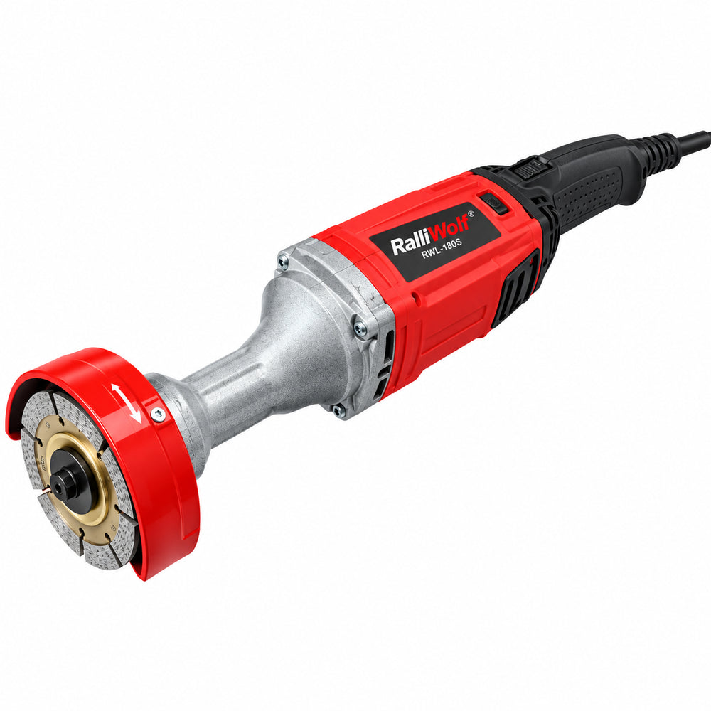 Ralli Wolf 36100 100mm Heavy-Duty Straight Grinder Machine – 1000W Motor, 5800 RPM, Double Insulated Design for Metal Grinding, Polishing, Buffing and Derusting