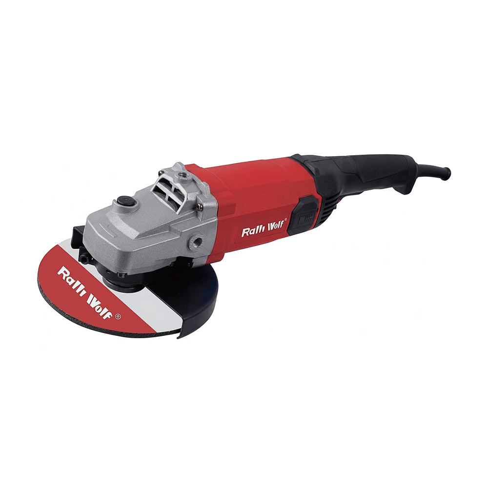 Ralli Wolf RG22-180 180mm Heavy-Duty Angle Grinder, 2200W Electric Grinding Machine, 8400 RPM, M14 Spindle for Industrial Metal Grinding and Fabrication