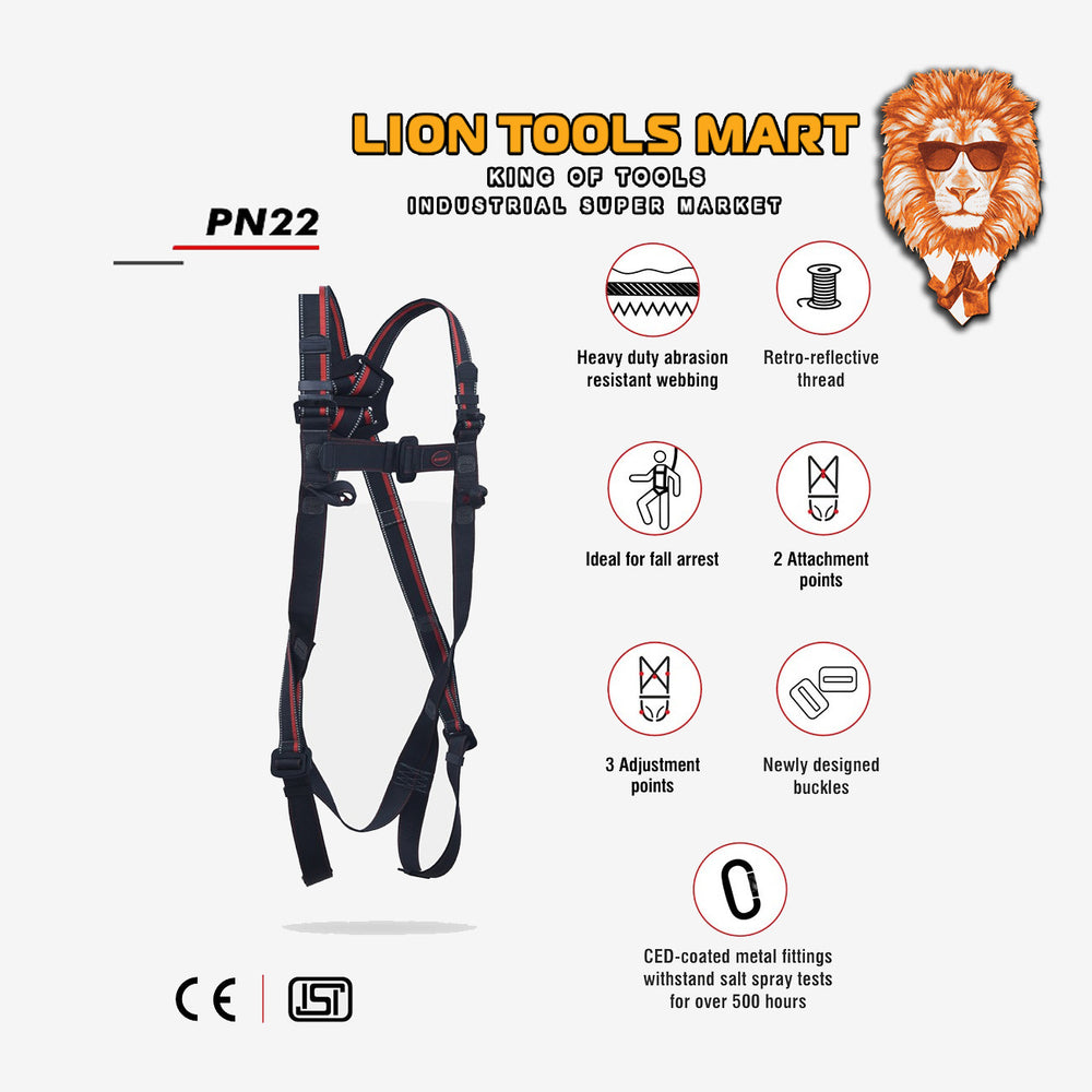 Karam Rhino Safety Harness with 3 Adjustment & 2 Attachment Points PN22 | Body Protection