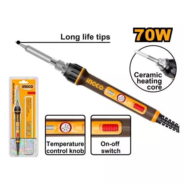 Ingco Soldering Iron 70W SI01606 | Adjustable Temperature Electric Soldering Iron