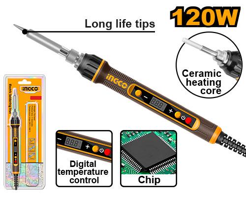 Ingco Soldering Iron 120W SI01610 | Digital Temperature Control Electric Soldering Iron