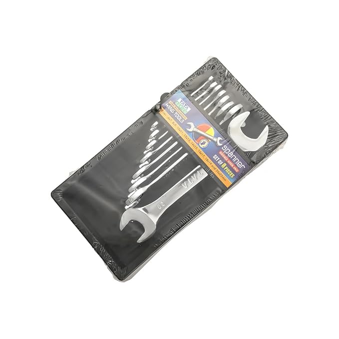 Open End Key Set Buy TATA 8 Pcs Double Open Ended Spanner Set SPD015 Plastic Rack Online ...