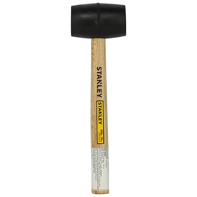Stanley 450Gms (16 Oz) Rubber Mallet Hammer STHT57527-8 | Woodworking, Tile Installation, Automotive, Assembly & Maintenance Applications