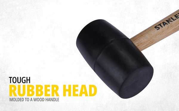 Stanley, Stanley STHT57528-8, Stanley Rubber Mallet, 680Gms Rubber Mallet, 24 Oz Rubber Mallet, Soft Face Hammer, Rubber Hammer, Wood Handle Mallet, Tile Installation Hammer, Woodworking Mallet, Flooring Mallet, Automotive Rubber Hammer, Furniture Assembly Tools, Construction Hand Tools, Industrial Maintenance Tools, Professional Rubber Mallet, Stanley Hand Tools, Non Marring Hammer, Lion Tools Mart
