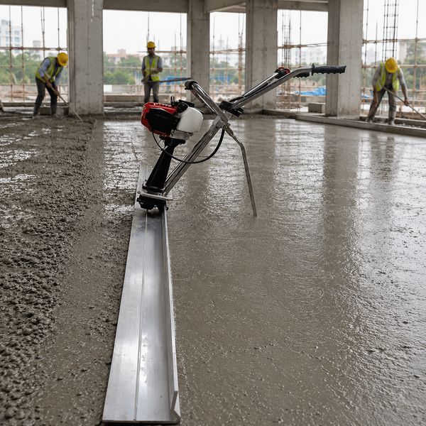 Lion Screed Vibrator with 1.3HP Honda Engine + 3 Mtr Blade | Concrete Levelling & Finishing Machine