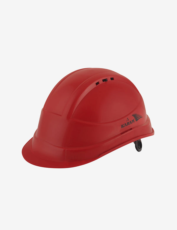 Karam Shelblast Safety Helmet with Protective Peak with Ratchet Type Adjustment and Ventilators PN542 | Head Protection