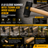 Sledge Hammer 8 LB with 750mm Ash Wood Handle AS-154 | Heavy Duty Long Handle Sledge Hammer