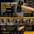 Sledge Hammer 14 LB with 750mm Ash Wood Handle AS-154 | Heavy Duty Long Handle Sledge Hammer