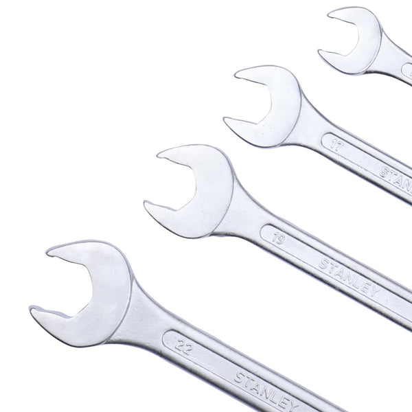Stanley 70-964E 12 Pcs Combination Spanner Set made from Chrome Vanadium steel with Maxi-Drive™ anti-slip technology. Ideal for automotive repair, workshops, garages, mechanical servicing, and industrial maintenance.