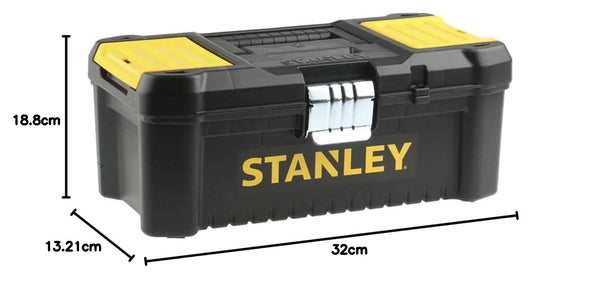 Stanley Tool Box, Stanley STST1-75515, 12.5 Inch Tool Box, Plastic Tool Box, Essential Tool Box, Tool Storage Box, Hand Tool Box, Workshop Tool Box, Tool Organiser, DIY Tool Box