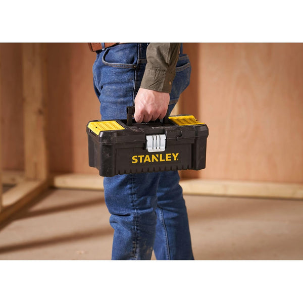 Stanley Tool Box, Stanley STST1-75515, 12.5 Inch Tool Box, Plastic Tool Box, Essential Tool Box, Tool Storage Box, Hand Tool Box, Workshop Tool Box, Tool Organiser, DIY Tool Box