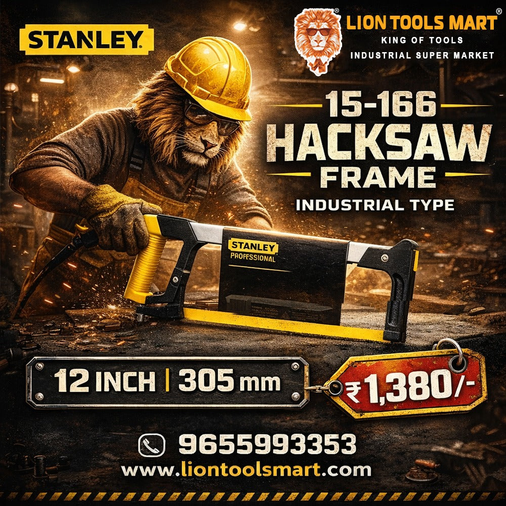 Stanley 15-166 Professional Industrial Hacksaw Frame | 12 Inch / 305mm