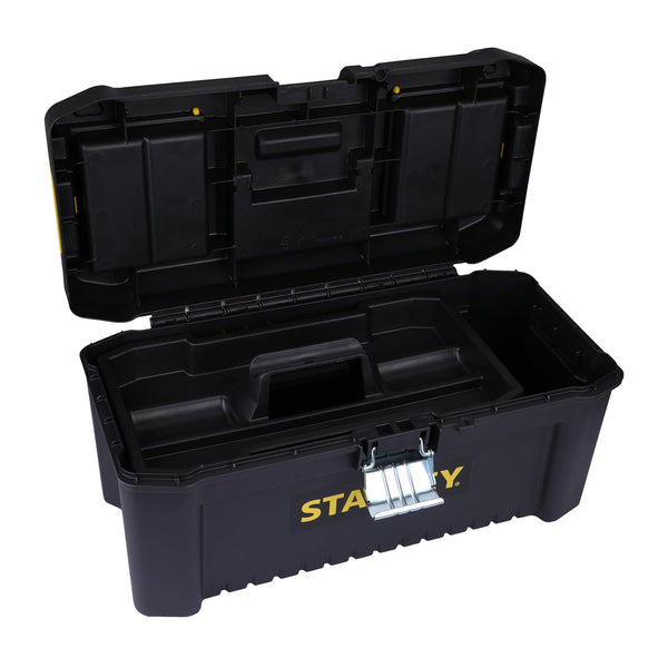 Stanley, Stanley STST75518-8, Stanley STST1-75518, Stanley 16 Inch Toolbox, Plastic Toolbox, Metal Latch Toolbox, Essential Toolbox, Tool Storage Box, Portable Toolbox, Tool Organizer, Workshop Toolbox, Garage Toolbox, Mechanic Toolbox, Electrician Toolbox, Carpenter Toolbox, DIY Toolbox, Hand Tool Storage, Stanley Tool Storage, Workshop Storage Box, Lion Tools Mart