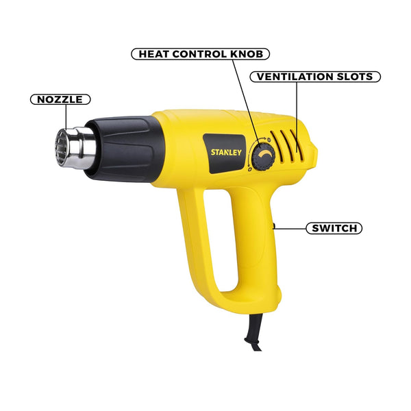 Stanley, Stanley STXH2000, STXH2000 Heat Gun, Stanley Heat Gun, 2000W Heat Gun, 2000W Hot Air Gun, Electric Heat Gun, Hot Air Gun, Variable Temperature Heat Gun, Variable Airflow Heat Gun, Heat Gun Machine, Paint Removal Heat Gun, Paint Stripping Gun, Adhesive Removal Gun, Sticker Removal Heat Gun, Heat Shrink Gun, Heat Shrink Tool, Plastic Bending Heat Gun, Plastic Forming Tool, Plastic Repair Heat Gun, Pipe Bending Heat Gun, Workshop Heat Gun, Industrial Heat Gun, Professional Heat Gun, Stanley Power Tool