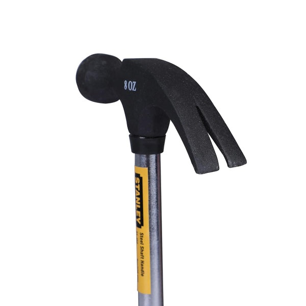 Stanley 220gm (8Inch) Claw Hammer Steel Shaft 51-152 | Carpentry, Woodworking, Construction, DIY & Maintenance Applications