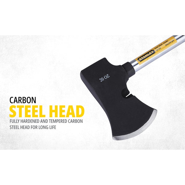 Stanley, Stanley 54-105, Stanley Camp Axe, 560Gms Camp Axe, 20 Oz Camp Axe, Steel Shaft Axe, Camping Axe, Wood Cutting Axe, Bushcraft Axe, Firewood Chopping Axe, Garden Axe, Outdoor Hand Tools, Carbon Steel Axe, Landscaping Tools, Woodworking Axe, Professional Camp Axe, Stanley Hand Tools, Camping Equipment, Lion Tools Mart