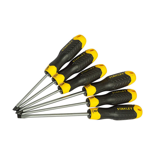 Stanley, Stanley STHT65242-8, Stanley Screwdriver Set, 6Pcs Cushion Grip Set, Cushion Grip Screwdriver Set, Chrome Vanadium Screwdriver, Magnetic Screwdriver Set, Phillips Screwdriver, Slotted Screwdriver, Parallel Screwdriver, Electrical Screwdriver Set, Mechanic Screwdriver Set, Workshop Hand Tools, Automotive Repair Tools, Professional Screwdriver Set, Stanley Hand Tools, Maintenance Tools, Lion Tools Mart