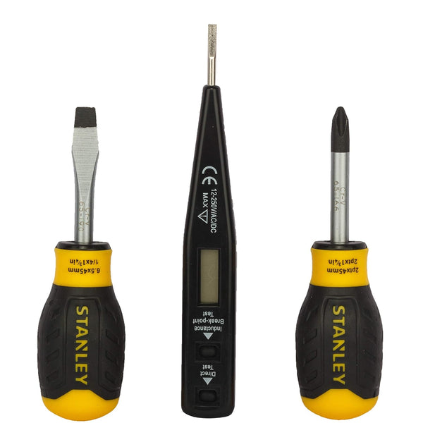 Stanley, Stanley STHT92002-8, Stanley Screwdriver Set, 6Pcs Screwdriver Set, Cushion Grip Screwdriver Set, Chrome Vanadium Screwdriver, Magnetic Screwdriver Set, Voltage Tester Included, Phillips Screwdriver, Slotted Screwdriver, Parallel Screwdriver, Electrical Screwdriver Set, Mechanic Screwdriver Set, Workshop Hand Tools, Automotive Repair Tools, Professional Screwdriver Set, Stanley Hand Tools, Lion Tools Mart