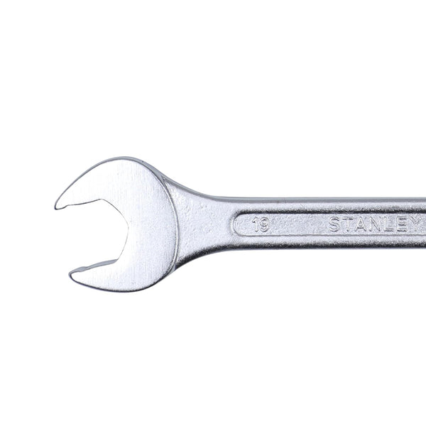 Stanley 70-963E 8 Pcs Combination Spanner Set made from Chrome Vanadium steel with Maxi-Drive™ anti-slip technology. Ideal for automotive repair, workshops, garages, mechanical servicing, and industrial maintenance.