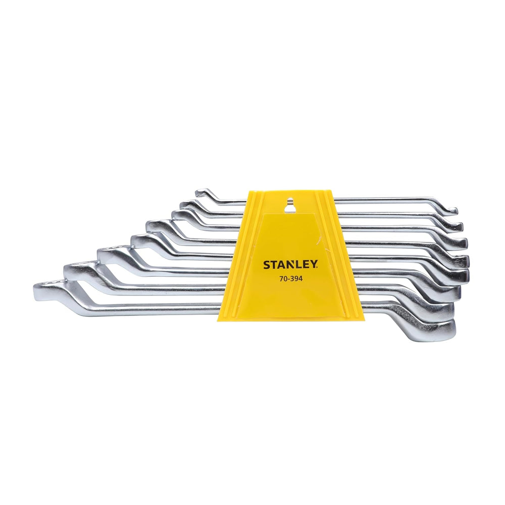 Stanley 8 Pcs Shallow Offset Ring Spanner Set 70-394E | Automotive Repair, Mechanical Maintenance, Workshop & Industrial Applications