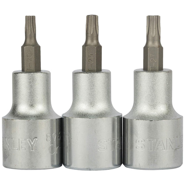 Stanley, Stanley 89-098, Stanley Torx Bit Socket Set, 9Pcs Torx Bit Socket Set, 1/2 Inch Drive Socket Set, Torx Socket Set, Torx Bit Set, T20 Torx Socket, T25 Torx Socket, T27 Torx Socket, T30 Torx Socket, T40 Torx Socket, T45 Torx Socket, T50 Torx Socket, T55 Torx Socket, T60 Torx Socket, Chrome Vanadium Socket Set, Professional Mechanic Tools, Automotive Repair Tools, Industrial Hand Tools, Workshop Tools, Garage Equipment, Stanley Hand Tools, Lion Tools Mart