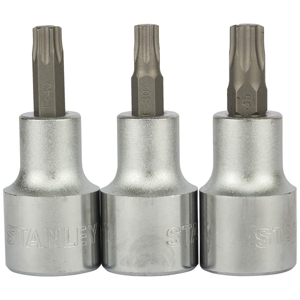 Stanley, Stanley 89-098, Stanley Torx Bit Socket Set, 9Pcs Torx Bit Socket Set, 1/2 Inch Drive Socket Set, Torx Socket Set, Torx Bit Set, T20 Torx Socket, T25 Torx Socket, T27 Torx Socket, T30 Torx Socket, T40 Torx Socket, T45 Torx Socket, T50 Torx Socket, T55 Torx Socket, T60 Torx Socket, Chrome Vanadium Socket Set, Professional Mechanic Tools, Automotive Repair Tools, Industrial Hand Tools, Workshop Tools, Garage Equipment, Stanley Hand Tools, Lion Tools Mart