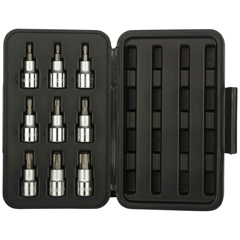 Stanley 9Pcs 1/2Inch Drive Torx Bit Socket Set 89-098 | Automotive, Industrial, Workshop, Garage, Repair & Maintenance Applications