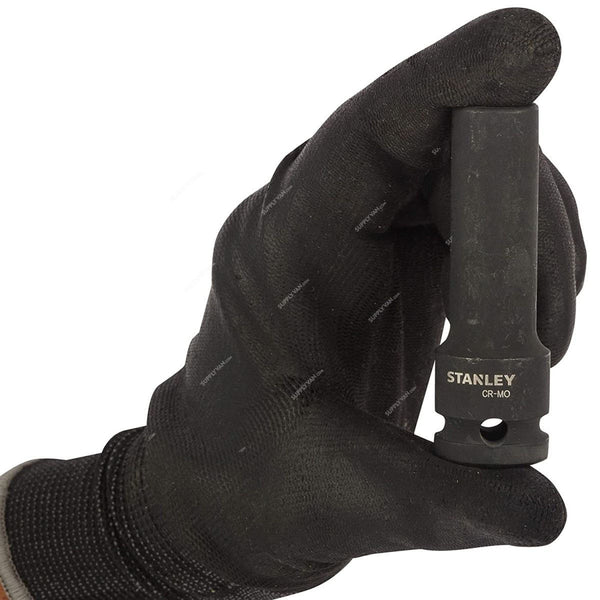 Stanley, Stanley Deep Impact Socket, Stanley 1/2 Inch Drive Socket, Deep Impact Socket, Impact Socket, 1/2 Inch Socket, 6 Point Impact Socket, Chrome Molybdenum Socket, Cr-Mo Socket, Black Impact Socket, Automotive Socket, Garage Tools, Workshop Tools, Heavy Duty Socket, Mechanic Socket, Industrial Socket, Stanley Hand Tools, Lion Tools Mart, STMT87501-8B | 14mm, STMT87504-8B | 17mm, STMT87506-8B | 19mm, STMT87507-8B | 21mm