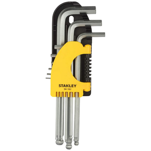 Stanley Allen Key, Stanley STMT94162-8, Ball Point Allen Key, Extra Long Allen Key, 9Pcs Allen Key Set, S2 Steel Allen Key, Metric Hex Key Set, Spheric Head Hex Key, Automotive Allen Key, Workshop Tools