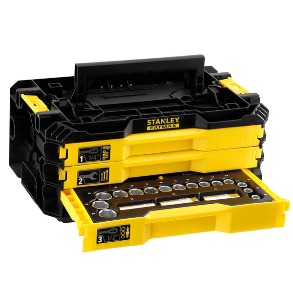 Stanley 126 Pcs 3 Drawer Tool Box FMMT98107-1 | Automotive Repair, Workshop, Garage & Industrial Maintenance Applications