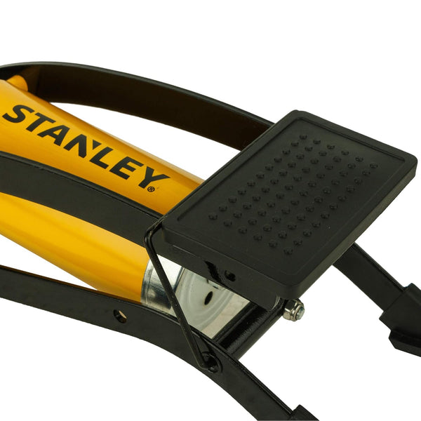 Stanley, Stanley Foot Pump, Stanley STHT80894-1, Manual Foot Pump, Tyre Inflator, Car Tyre Pump, Bike Tyre Pump, Bicycle Air Pump, High Pressure Foot Pump, Foot Operated Air Pump, Analogue Pressure Gauge, Vehicle Tyre Inflator, Sports Ball Pump, Inflatable Pump, Garage Tools, Automotive Accessories, Emergency Tyre Pump, Workshop Equipment, Stanley Automotive Tools, Lion Tools Mart