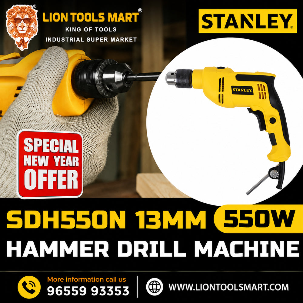 Stanley SDH550N 13mm Hammer Drill Machine - 550W High Performance