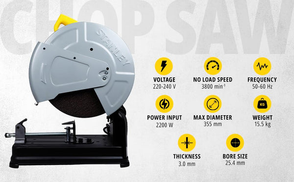 Stanley, Stanley SSC22, SSC22 Chop Saw, 14 Inch Chop Saw, 355mm Chop Saw, 2200W Cut Off Machine, 3800 RPM Chop Saw, Metal Cutting Machine, Metal Cut Off Machine, Steel Cutting Machine, Heavy Duty Chop Saw, Industrial Cut Off Machine, Metal Chop Saw, Pipe Cutting Machine, Channel Cutting Machine, Angle Cutting Machine, Steel Cutting Saw, Fabrication Cutting Machine, Workshop Chop Saw, Construction Cutting Machine, Automotive Cutting Tool, Heavy Duty Metal Cutter, Cut Off Saw 355mm, Professional Chop Saw, Sta