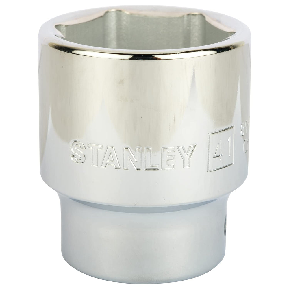 Stanley 41mm 3/4Inch Socket STMT89341-8B | 6 Point Chrome Vanadium Steel Standard Socket for Automotive, Mechanical & Industrial Applications