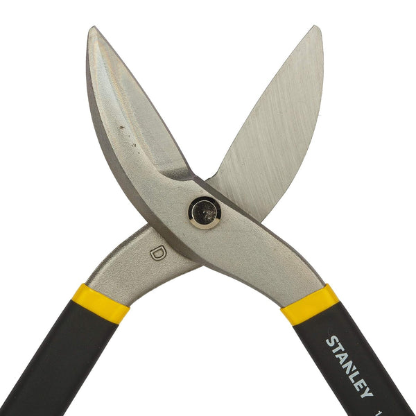 Stanley Tin Cutter, Stanley 2-14-556, 250mm Tin Snips, Straight Tin Snips, Bi-Material Tin Snips, Sheet Metal Cutter, Aluminium Cutter, Copper Cutter, Metal Cutting Tool, Tin Cutting Tool