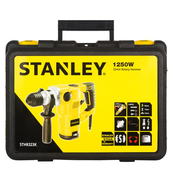 STANLEY, STANLEY POWER TOOL, ROTARY HAMMER, STANELY 3 MODE ROTARY HAMMER.Stanley, Stanley STHR323K, 1250W Rotary Hammer, 32mm Rotary Hammer, SDS Plus Hammer, 3 Mode Hammer Drill, SDS Plus Rotary Hammer, Concrete Drilling Machine, Masonry Hammer Drill, Hammer Drilling Machine, Chisel Hammer, Demolition Hammer, Concrete Chipping Machine, Construction Hammer Drill, Rotary Hammer Machine, Power Hammer Drill, Heavy Duty Hammer Drill, 3.5J Rotary Hammer, 4100 BPM Hammer, Anchor Hole Drilling Machine, Concrete Dri