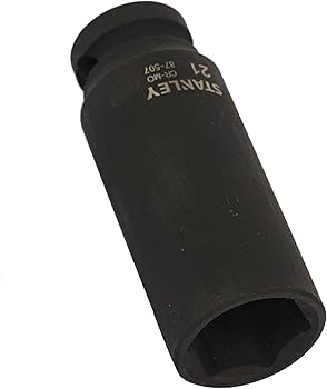 Stanley, Stanley Deep Impact Socket, Stanley 1/2 Inch Drive Socket, Deep Impact Socket, Impact Socket, 1/2 Inch Socket, 6 Point Impact Socket, Chrome Molybdenum Socket, Cr-Mo Socket, Black Impact Socket, Automotive Socket, Garage Tools, Workshop Tools, Heavy Duty Socket, Mechanic Socket, Industrial Socket, Stanley Hand Tools, Lion Tools Mart, STMT87501-8B | 14mm, STMT87504-8B | 17mm, STMT87506-8B | 19mm, STMT87507-8B | 21mm