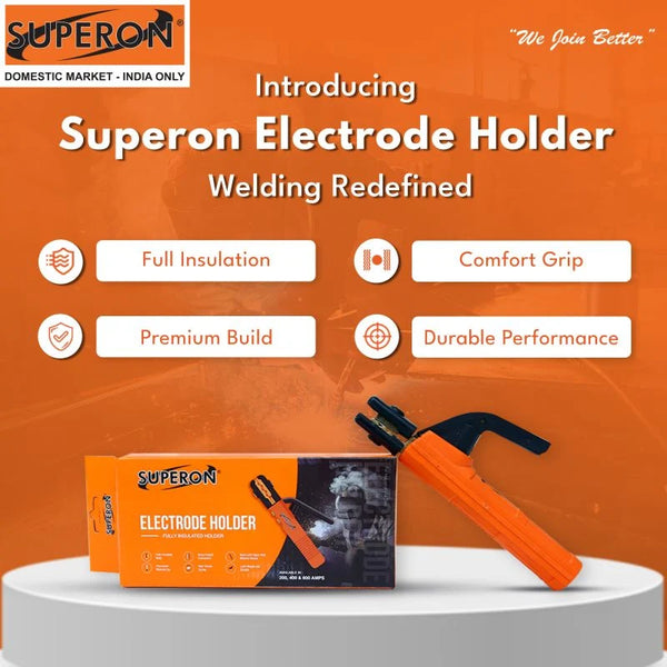 Superon, Superon 400A, 400A Welding Holder, Welding Arc Holder, Welding Electrode Holder, Arc Welding Holder, Electrode Holder 400A, MMA Welding Holder, SMAW Electrode Holder, Welding Rod Holder, 400 Amp Electrode Holder, Fully Insulated Welding Holder, Brass Jaw Electrode Holder, Heavy Duty Welding Holder, Welding Accessories, Arc Welding Accessories, Welding Machine Accessories, Fabrication Tools, Construction Welding Tools, Industrial Welding Accessories, Metal Welding Holder, Professional Welding Holder