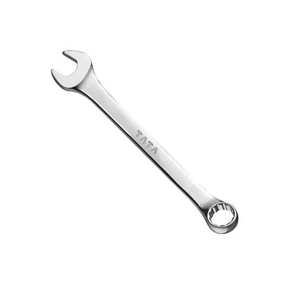TATA Chrome Finished Combination Spanner | Open End & Ring End Spanner | Professional Metric Wrench