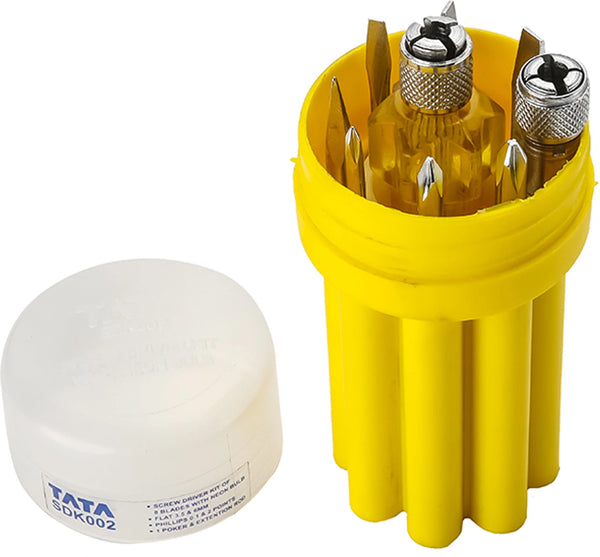 TATA SDK002 Screwdriver 8 in 1 Kit | Multi-Bit Precision Screwdriver Set | Professional Repair Tool Kit