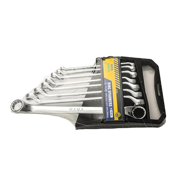 TATA SPRI15 Plastic Rack Ring Spanner Set 8 Pcs | Professional Metric Wrench Set