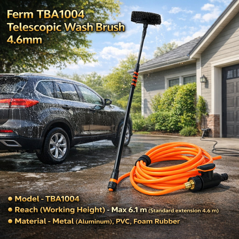 Ferm TBA1004 Telescopic Wash Brush 4.6mm (6.1m Reach)