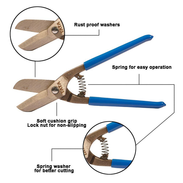 TATA TCS012 Tin Cutter With Spring 12 Inch / 300mm | Heavy Duty Metal Sheet Cutter
