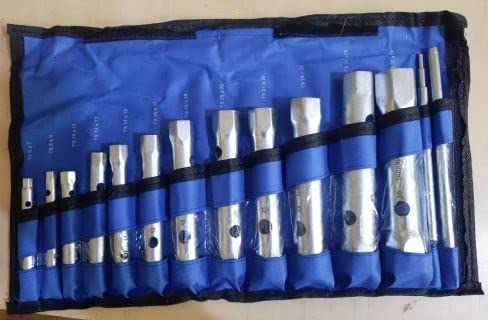 Taparia TS12P Tubular Spanner Set 12Pcs Box Spanner Kit with Tommy Bar
