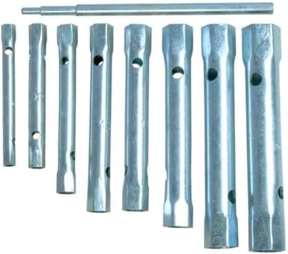 Taparia TS12P Tubular Spanner Set 12Pcs Box Spanner Kit with Tommy Bar