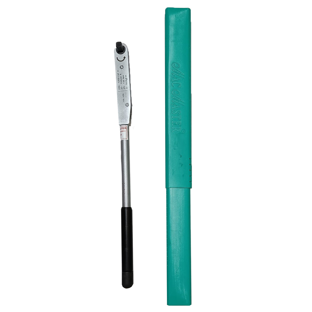 Mac Master Standard Type 1/2Inch TW100 Torque Wrench (Adjustable Click Type) | 20-100lbt. Ft, 25-135N.m, 3-14 Kgf.m