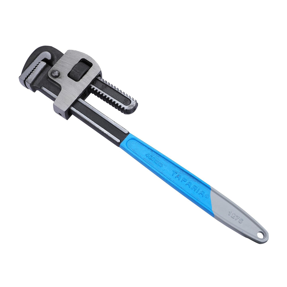 Taparia 18 Inch / 450mm Adjustable Pipe Wrench 1275 | Suitable for Pipe Dia. 25-52mm