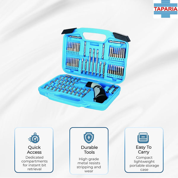 Taparia 80Pcs Screwdriver Bits Set BS 80 | Multi Bit Tool Kit
