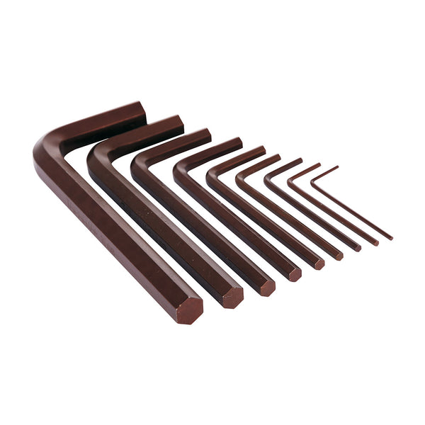Taparia 9Pcs Allen Key Set AKM-9 | Brown Finish (Size in MM)