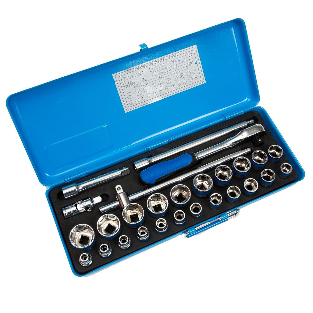 Taparia Bi-Hexagonal Socket Set 12.7mm (1/2 Inch) Sq. Drive S14MXL | Professional Socket Tool Kit